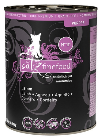 Catz Finefood Purrrr N.111 Jagnięcina puszka 400g