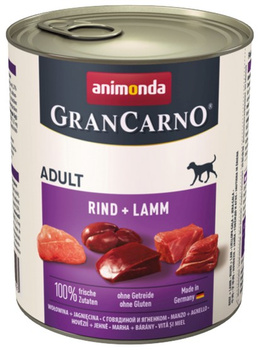 Animonda GranCarno Original Adult Rind Lamm Wołowina + Jagnięcina puszka 800g