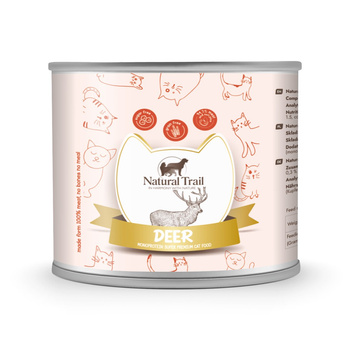 NATURAL TRAIL Cat 200g Monoprotein Deer puszka