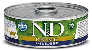 Farmina ND Cat Prime Lamb & Blueberry - jagnięcina i borówka 80g