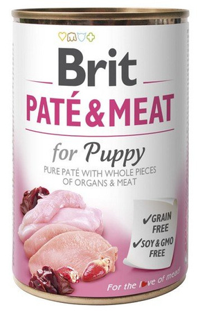 BRIT puszka 800g PATE&MEAT  PUPPY /6