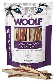 WOOLF przys.PIES 100g LONG LAMB COD  SANDWICH