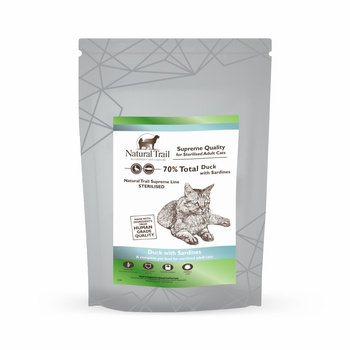 NATURAL TRAIL Cat SUPREME Sterilised Kaczka z sardynkami 300g