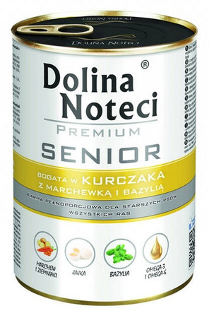 Dolina Noteci Premium Pies Senior Kurczak puszka 400g