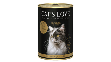 CAT'S LOVE Senior Ente - kaczka z olejem z krokosza i lubczykiem 400g