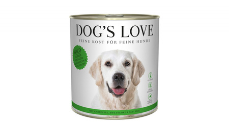 DOG'S LOVE WILD dziczyzna z marchewką, selerem, ziemniakami i śliwkami (800g)