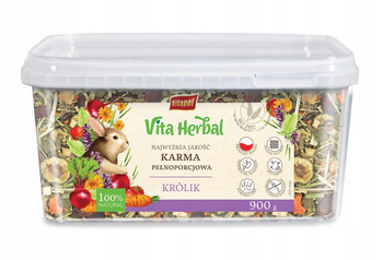 Vitapol Vita Herbal karma pełnoporcjowa dla królika, wiaderko, 900g