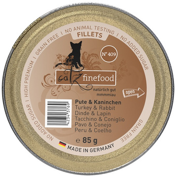 Catz Finefood Filety N.409 Indyk/Królik tacka 85g