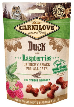 CARNILOVE KOT SNACK CRUNCH DUCK &  RASPBERRIES 50g /10