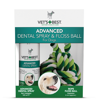 VET'S BEST DENTAL SPRAY 120ml + KULA SZNURKOWA