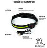 PETLOVE Obroża LED USB KOMFORT S Yellow szer. 20 mm; dł. 28-40 cm