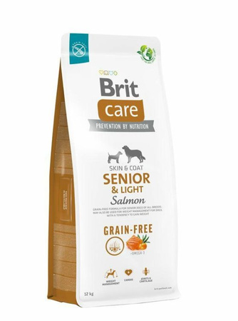 Brit Care Grain Free Senior & Light Salmon 12kg