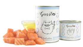 GUSSTO pusz.375g FRESH SALMON /6  Pokarm dla kota z ŁOSOSIEM