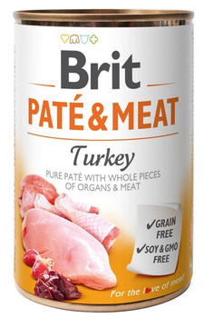 BRIT puszka 400g PATE&MEAT TURKEY /6