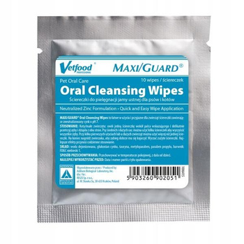 Vetfood Maxiguard Oral Cleansing Wipes 10 szt