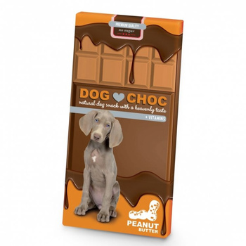 DUVO+ CZEKOLADA DLA PSA  DOG CHOC PEANUT  PEANUTBUTTER 100g Z MASŁEM ORZECHOWYM    /18