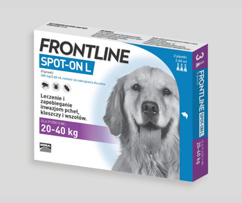 Frontline Spot-On Pies L (20-40kg) 3 pipety