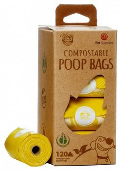 POOP BAGS WORKI NA ODCHODY COMPOSTABLE 8x15szt /24