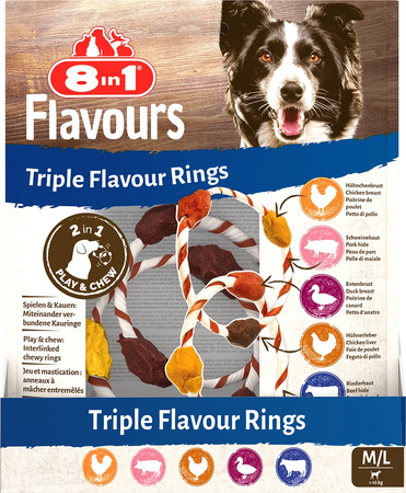 8in1 Przysmak FLAVOURS Triple Flavour Rings M/L