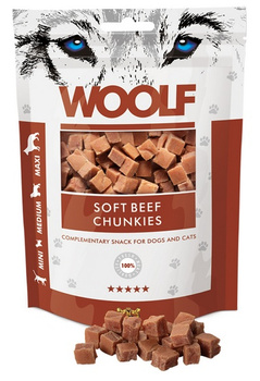 WOOLF przys.PIES 100g SOFT BEEF CHUNKIES