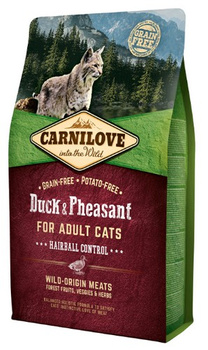 CARNILOVE KOT 2kg DUCK PHEASANT HAIRBALL