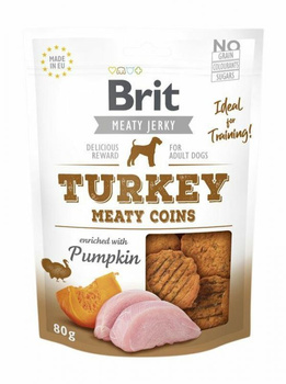 BRIT PIES 200g SNACK JERKY TURKEY  COINS /8