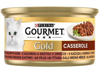 Gourmet Gold Kaczka i indyk w brązowym sosie 85g