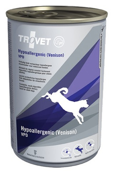 TROVET PIES pusz.400g VPD HYPOALLERGENIC  VENISON (dziczyzna) /6