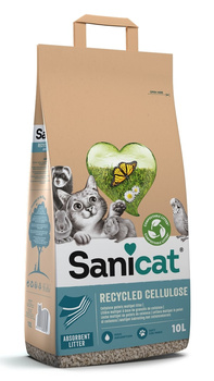 Sanicat Recycled Celulose, żwirek, uniwersalny, celuzola, 10 L, kompostowalny