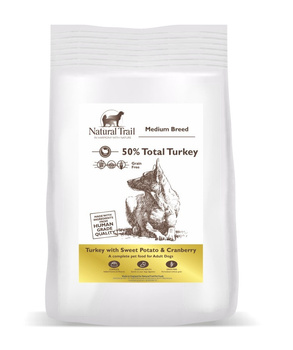 NATURAL TRAIL Dog GF Turkey with sweet potatoes & cranberry 2kg