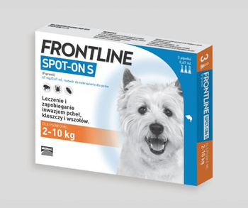 Frontline Spot-On Pies S (2-10kg) 3 pipety