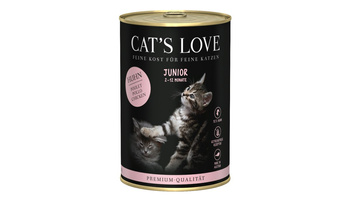 CAT'S LOVE Junior Huhn - kurczak z algami i olejem z krokosza 400g