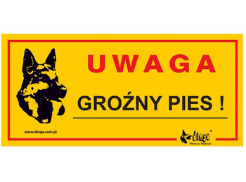 Dingo Tabliczka ostrzegawcza "Uwaga groźny pies!"