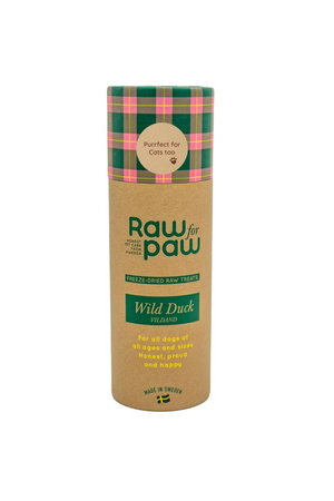 RAW for PAW WILD Duck - dzika kaczka liofilizowane przysmaki (45g)