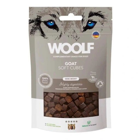 WOOLF SOFT przys.PIES 100g MONOPROTEIN    CUBES GOAT