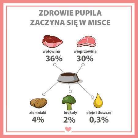 Karma mokra dla psa PUPIL Premium All Meat ADULT wołowina 800 g