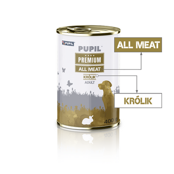 Karma mokra dla psa PUPIL Premium All Meat ADULT królik 400 g