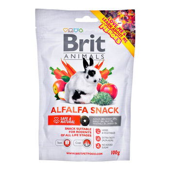 BRIT ANIMALS SNACK 100g ALFALFA  Przysmak dla gryzoni z lucerną /16