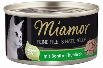 MIAMOR KOT pusz.80g FILETS TUŃCZYK  BONITO w sosie własnym /24