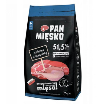 Pan Mięsko Karma cielęcina z przepiórką chrupki L dla szczeniąt 20kg