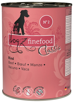 Dogz Finefood Classic N.02 Wołowina puszka 400g