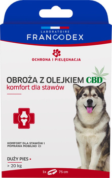 Francodex PL Obroża z olejkiem CBD 75 cm dla psa powyżej 20 kg - 1 szt.