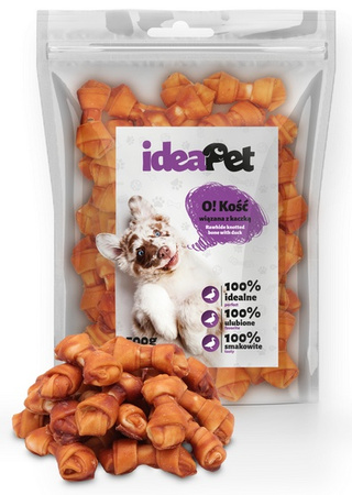 IDEAPET 500g KOŚĆ WIĄZANA Z KACZKĄ