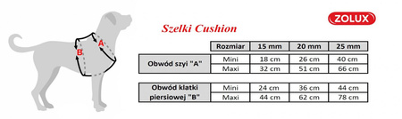 ZOLUX Szelki dla psa taśma Cushion 15mm - kol. czarny