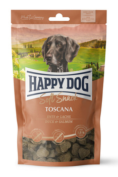 HappyDog Soft Snack Toscana, przysmak dla psów dorosłych, kaczka i łosoś, 100g, saszetka