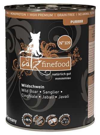 Catz Finefood Purrrr N.109 Dzik puszka 400g