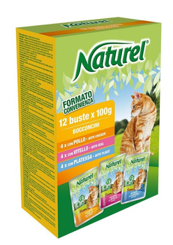 LIFE CAT NATUREL  BOX 12x100g CHICKEN + VEAL + PLAICE