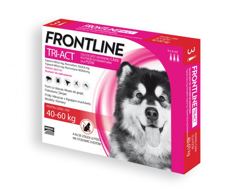 Frontline TRI-ACT pies XL (40-60kg) 3 pipety