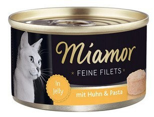 MIAMOR KOT pusz.100g FILETS KURA MAKARON  w galaretce z pomidorami /24