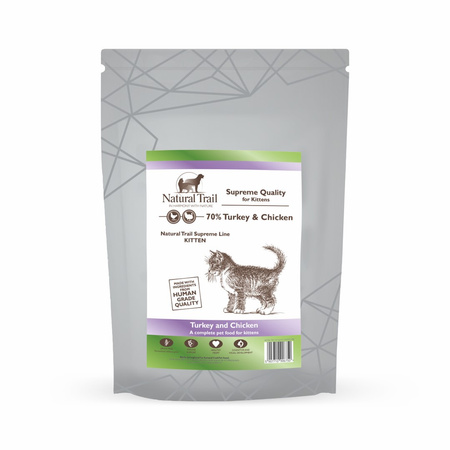 NATURAL TRAIL Cat SUPREME KITTEN Turkey & Chicken 70% 300g